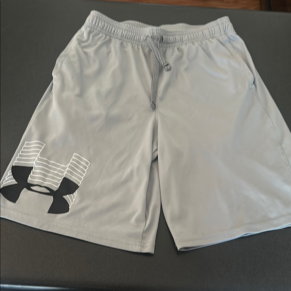 Under Armour Gray Athletic Shorts with Elastic Waistband